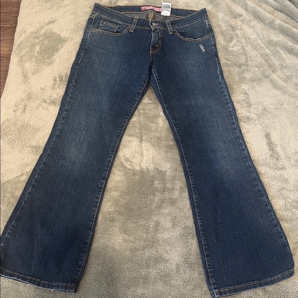Vintage 2000s Levi's Blue too super low 524 Boot Cut Jeans